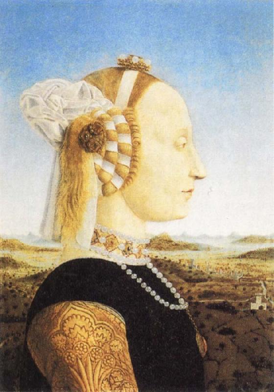 Piero della Francesca Ferderigo da Montefeltro's Wife Battista Sforza